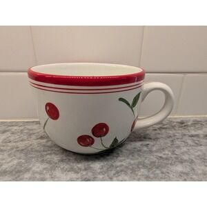 Target Home‎ Cherries Jubilee Hand Painted Ceramic Coffee Mug